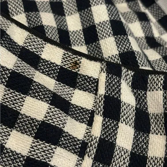 L.A.M.B. Asymmetrical Gingham Double-Zip Hooded Bomber with Cropped Sleeves - Picture 7 of 12